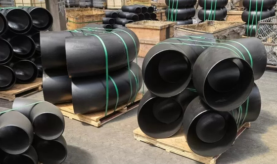 ASME B16.9の黒の鋼管の肘DN600-DN1800 SCH10 SCH20 STD SCH40 SCH80