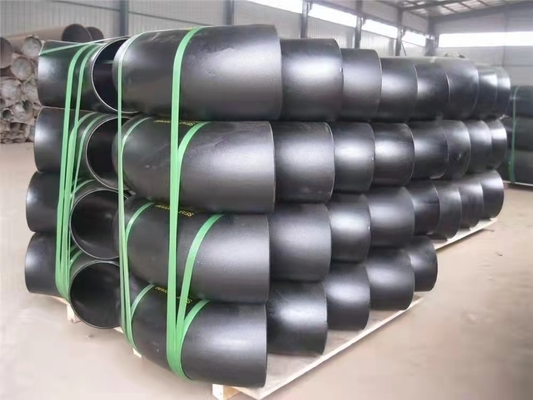 1.5D 長半径管 肘 縫い目のない管 フィッティング STD ASME A234 SCH40 MS 黒色塗装